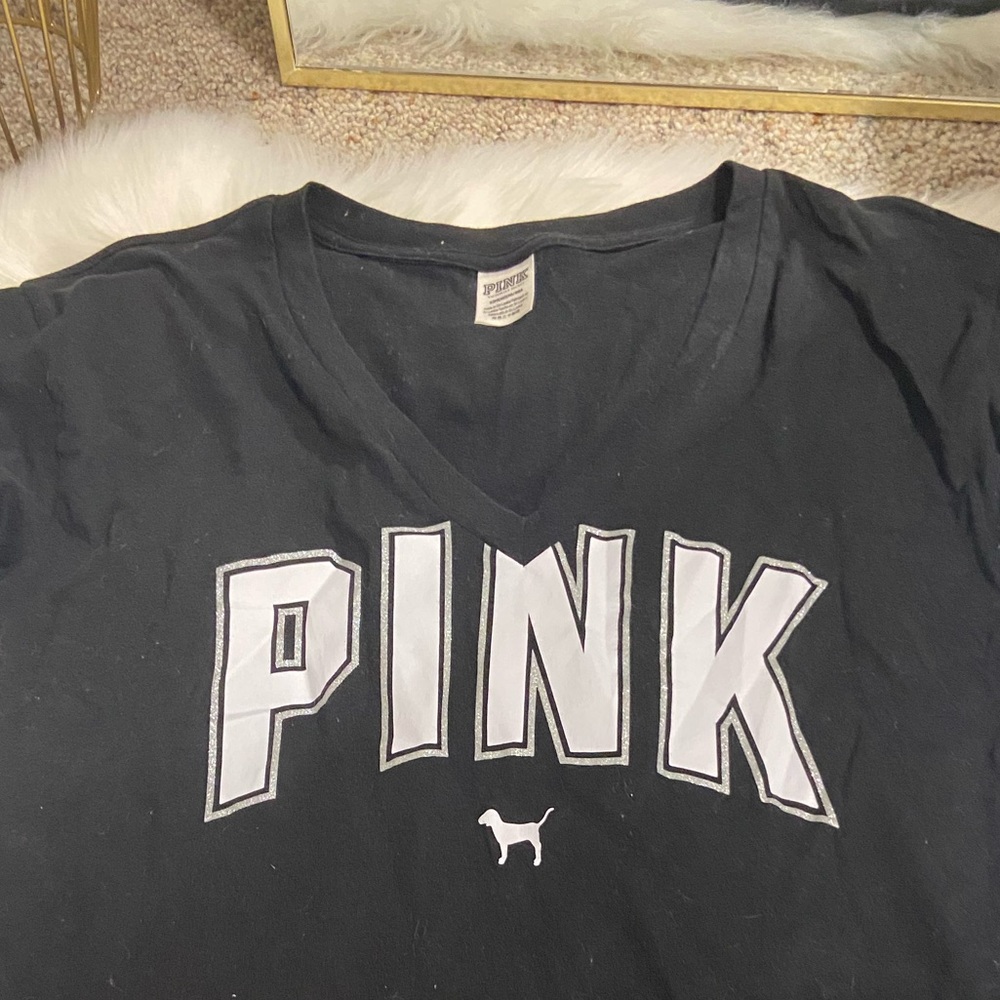 PINK black shirt Size S
